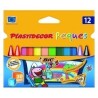 PLASTIDECOR CERAS PEQUES TRIANGULAR COLORES SURTIDOS ESTUCHE 12 UD
