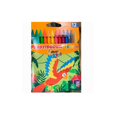 PLASTIDECOR CERAS EXOTIC COLORES SURTIDOS ESTUCHE 12 UD