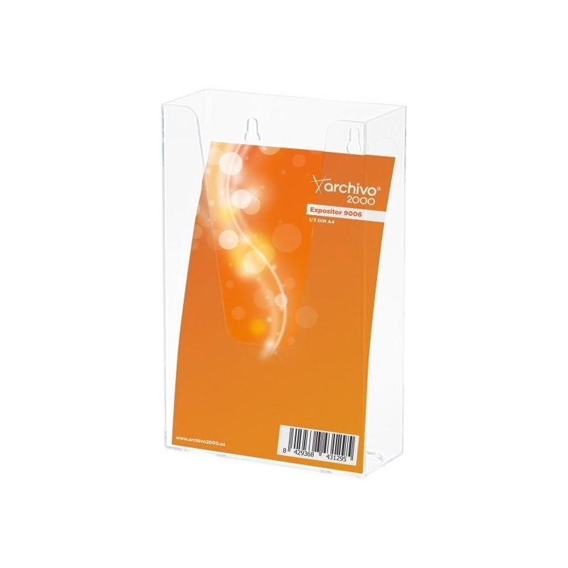 ARCHIVO 2000 PORTAFOLLETOS MURAL ARCHIVO 2000 "PREMIUM" ESPESOR 3 MM 1/3 DIN A4 VERTICAL 45X115X180 MM