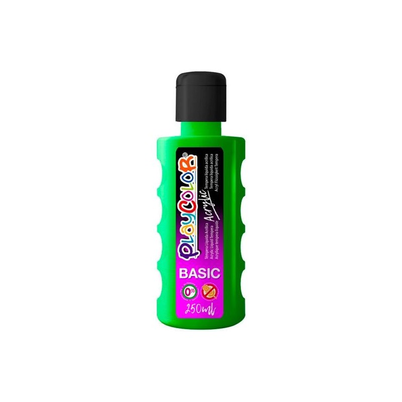 PLAYCOLOR PINTURA ACRYLIC BASIC BOTELLA 250ML VERDE OSCURO