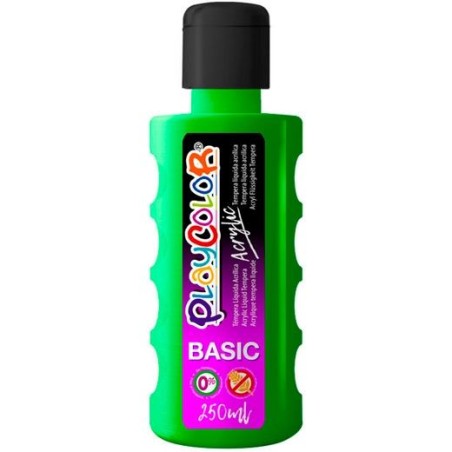 PLAYCOLOR PINTURA ACRYLIC BASIC BOTELLA 250ML VERDE OSCURO