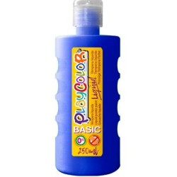 PLAYCOLOR TÉMPERA LÍQUIDA BASIC AZUL OSCURO BOTELLA 250ML