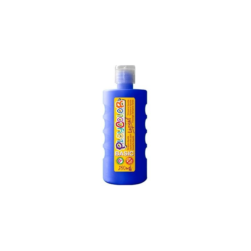 PLAYCOLOR TÉMPERA LÍQUIDA BASIC AZUL OSCURO BOTELLA 250ML