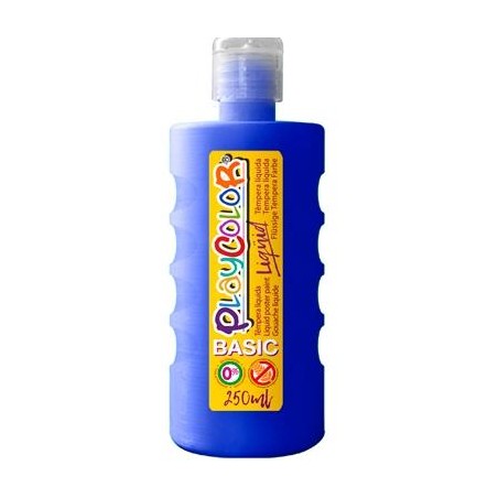 PLAYCOLOR TÉMPERA LÍQUIDA BASIC AZUL OSCURO BOTELLA 250ML