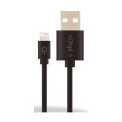 PLUGYU CABLE-APPLE LIGHTNING-1.5A, USB-A 1M CARGA RÁPIDA NEGRO