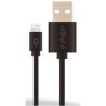 PLUGYU CABLE-APPLE LIGHTNING-1.5A, USB-A 1M CARGA RÁPIDA NEGRO