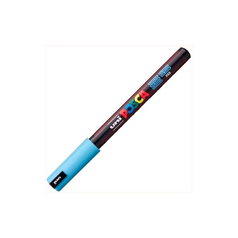 POSCA MARCADOR PC-1MR NO PERMANENTE PUNTA EXTRAFINA 0.7MM AZUL GLACIAR