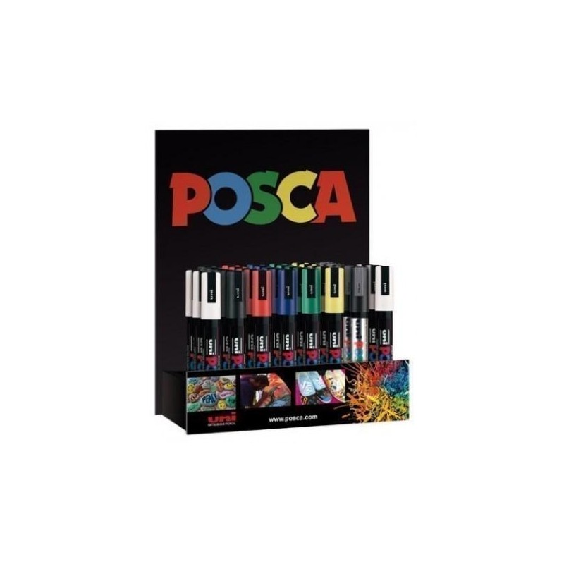 POSCA EXPOSITOR MARCADOR PC-5M/3D SURTIDO -36U-