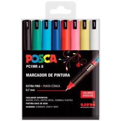 POSCA ESTUCHE BASIC MARCADOR PC-1MR/8C -8U-