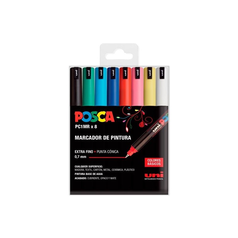 POSCA ESTUCHE BASIC MARCADOR PC-1MR/8C -8U-