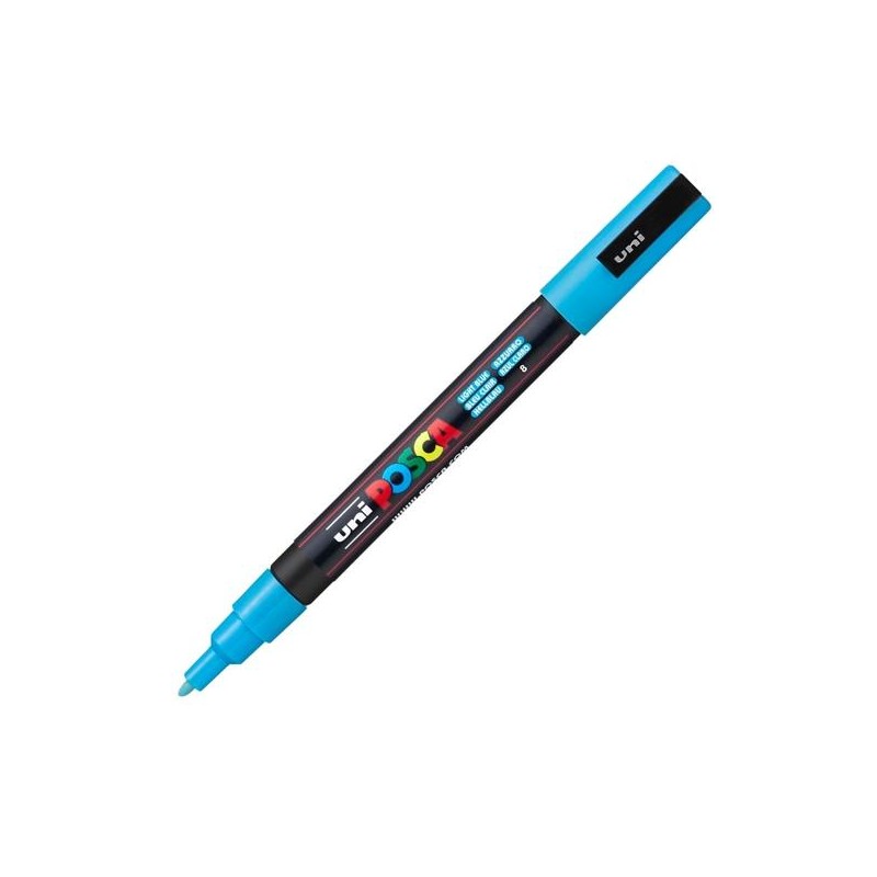 POSCA MARCADOR PC-3M PUNTA CÓNICA 0,9 - 1,3 MM AZUL CLARO