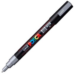 POSCA MARCADOR PC-3M PUNTA CÓNICA 0,9 - 1,3 MM PLATA
