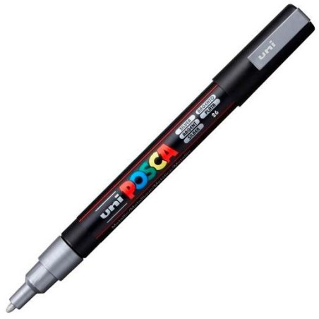 POSCA MARCADOR PC-3M PUNTA CÓNICA 0,9 - 1,3 MM PLATA