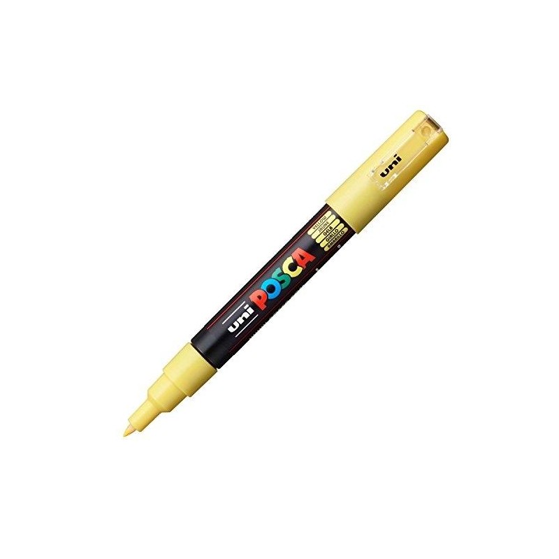 POSCA MARCADOR PC-1M NO PERMANENTE PUNTA EXTRAFINA 0.7-1MM AMARILLO