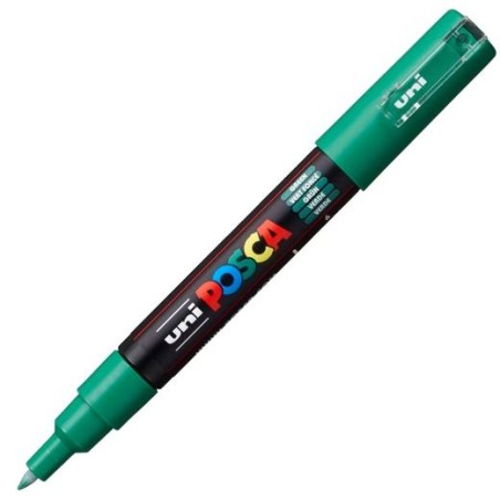 POSCA MARCADOR PC-1M NO PERMANENTE PUNTA FINA 0.7-1MM VERDE