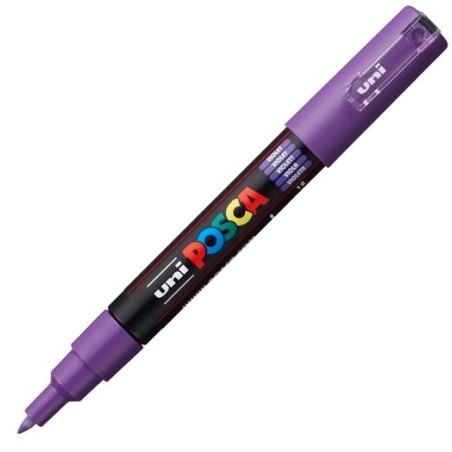 POSCA MARCADOR PC-1M NO PERMANENTE PUNTA FINA 0.7-1MM VIOLETA