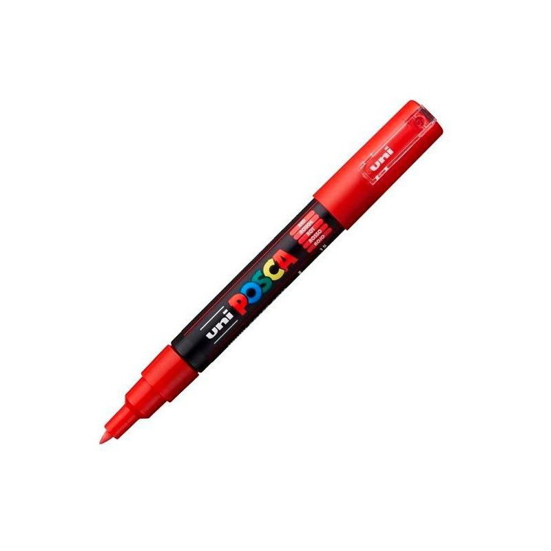 POSCA MARCADOR PC-1M NO PERMANENTE PUNTA FINA 0.7-1MM ROJO