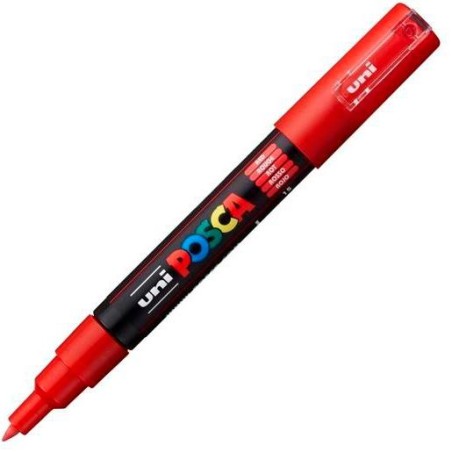 POSCA MARCADOR PC-1M NO PERMANENTE PUNTA FINA 0.7-1MM ROJO