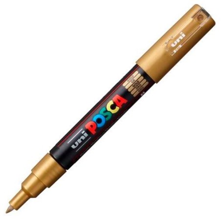 POSCA MARCADOR PC-1M NO PERMANENTE PUNTA FINA 0.7-1MM ORO