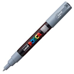 POSCA MARCADOR PC-1M NO PERMANENTE PUNTA FINA 0.7-1MM GRIS