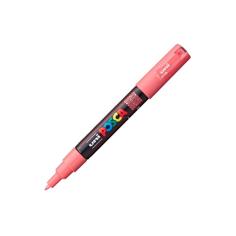 POSCA MARCADOR PC-1M NO PERMANENTE PUNTA FINA 0.7-1MM ROSA CORAL
