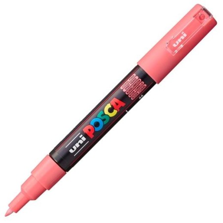 POSCA MARCADOR PC-1M NO PERMANENTE PUNTA FINA 0.7-1MM ROSA CORAL