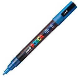 POSCA MARCADOR PC-3ML PUNTA CÓNICA 0,9 - 1,3 MM AZUL PURPURINA