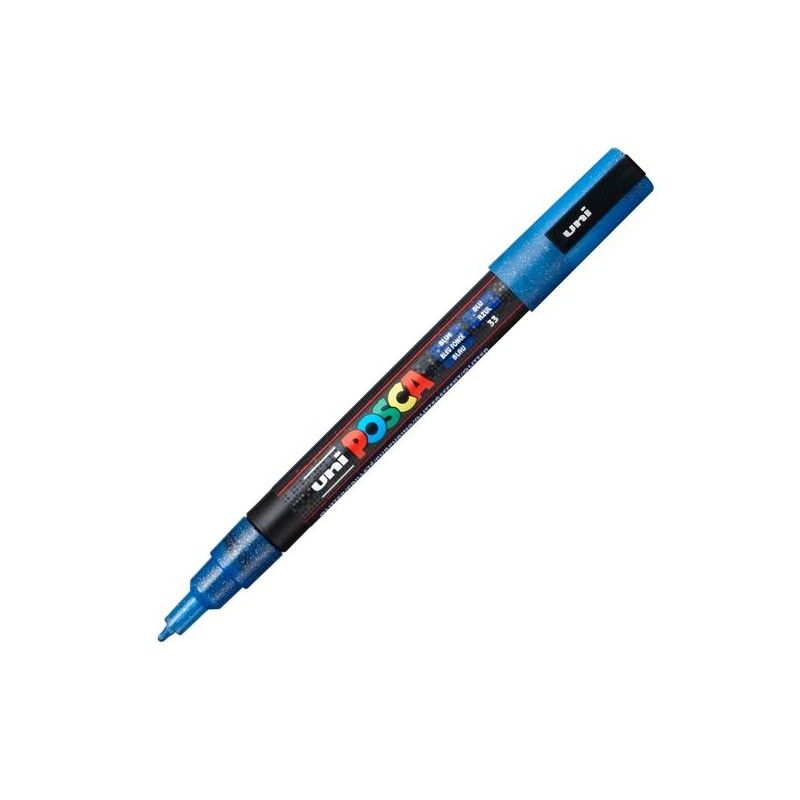 POSCA MARCADOR PC-3ML PUNTA CÓNICA 0,9 - 1,3 MM AZUL PURPURINA