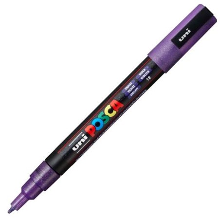 POSCA MARCADOR PC-3ML PUNTA CÓNICA 0,9 - 1,3 MM VIOLETA PURPURINA