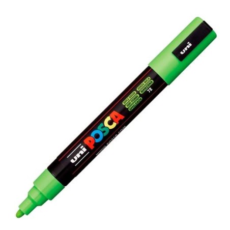 POSCA MARCADOR PC-5M NO PERMANENTE PUNTA FORMA DE BALA 1,8 - 2,5 MM VERDE MANZANA