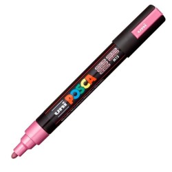 POSCA MARCADOR PC-5M NO PERMANENTE PUNTA FORMA DE BALA 1,8 - 2,5 MM ROSA METÁLICO