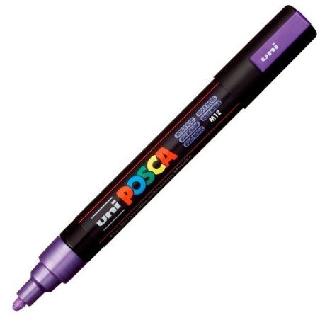 POSCA MARCADOR PC-5M NO PERMANENTE PUNTA FORMA DE BALA 1,8 - 2,5 MM VIOLETA METÁLICO