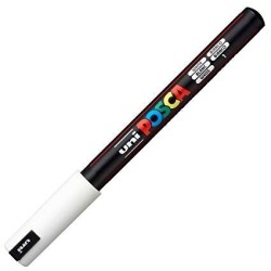 POSCA MARCADOR PC-1MR NO PERMANENTE PUNTA EXTRAFINA 0.7MM BLANCO