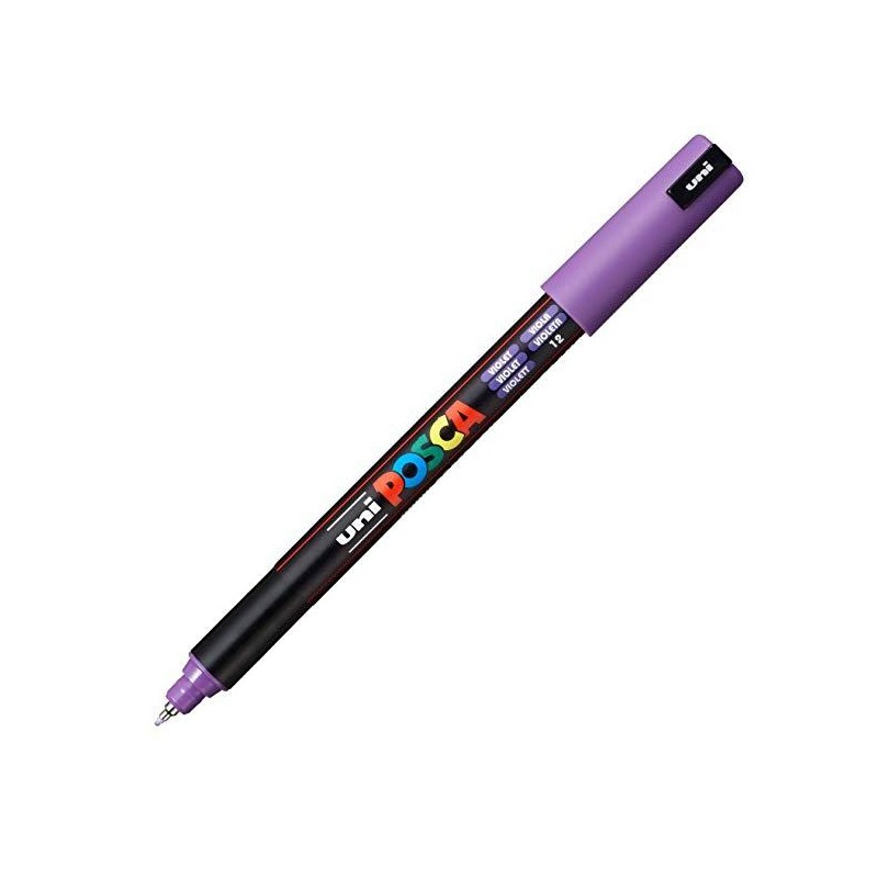 POSCA MARCADOR PC-1MR NO PERMANENTE PUNTA EXTRAFINA 0.7MM VIOLETA