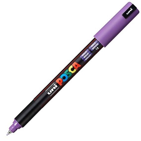 POSCA MARCADOR PC-1MR NO PERMANENTE PUNTA EXTRAFINA 0.7MM VIOLETA