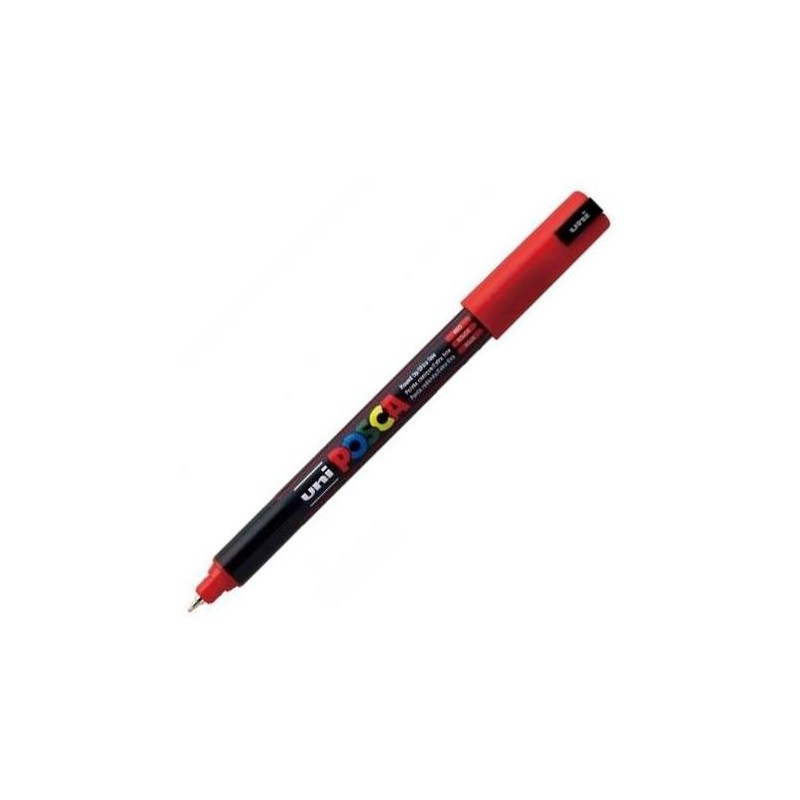 POSCA MARCADOR PC-1MR NO PERMANENTE PUNTA EXTRAFINA 0.7MM ROJO