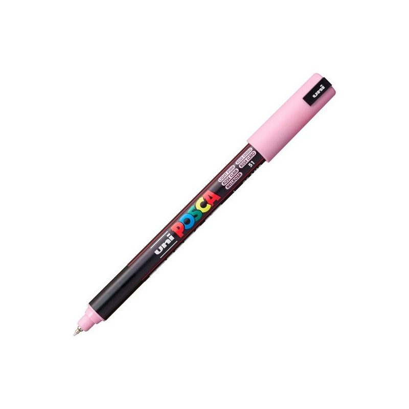 POSCA MARCADOR PC-1MR NO PERMANENTE PUNTA EXTRAFINA 0.7MM ROSA CLARO
