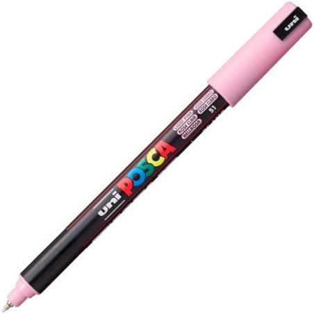 POSCA MARCADOR PC-1MR NO PERMANENTE PUNTA EXTRAFINA 0.7MM ROSA CLARO