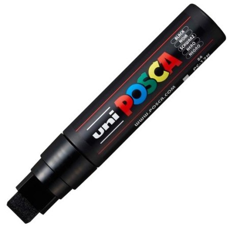POSCA MARCADOR PC-17K NO PERMANENTE PUNTA BISELADA 15MM NEGRO