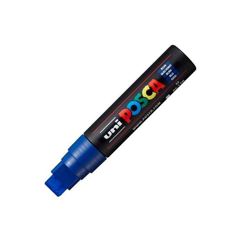POSCA MARCADOR PC-17K NO PERMANENTE PUNTA BISELADA 15MM AZUL