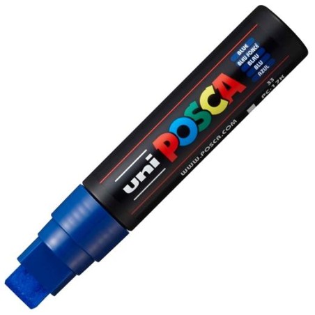 POSCA MARCADOR PC-17K NO PERMANENTE PUNTA BISELADA 15MM AZUL