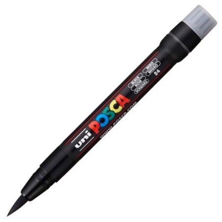 POSCA MARCADOR PCF-350 NO PERMANENTE PUNTA ACRÍLICA ESTILO PINCEL NEGRO