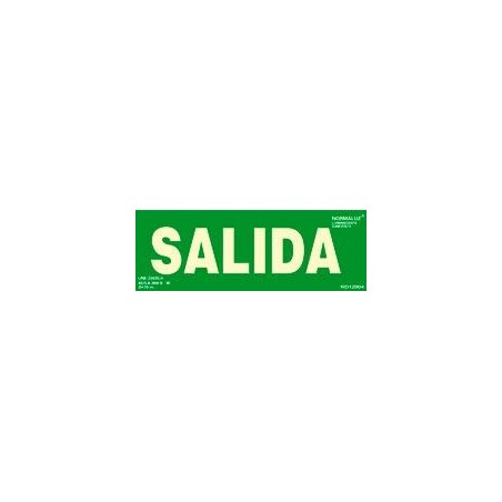 ARCHIVO 2000 PACK DE 2 SEÑALES "SALIDA" 300X105 PVC VERDE