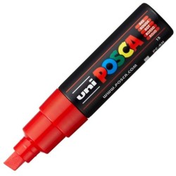 POSCA MARCADOR PC-8K NO PERMANENTE PUNTA BISELADA 8.0MM ROJO