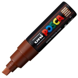 POSCA MARCADOR PC-8K NO PERMANENTE PUNTA BISELADA 8.0MM MARRÓN