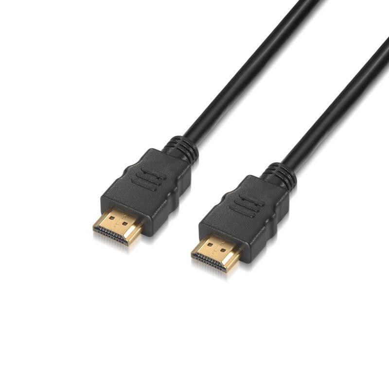 AISENS CABLE HDMI V2.0 PREMIUM ALTA VELOCIDAD HEC 4K@60HZ 18GBPS A/M - A/M NEGRO 1,0M