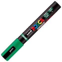 POSCA MARCADOR PC-5BR BRUSH PUNTA M SEMIFLEXIBLE VERDE