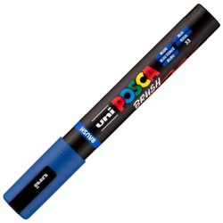 POSCA MARCADOR PC-5BR BRUSH PUNTA M SEMIFLEXIBLE AZUL