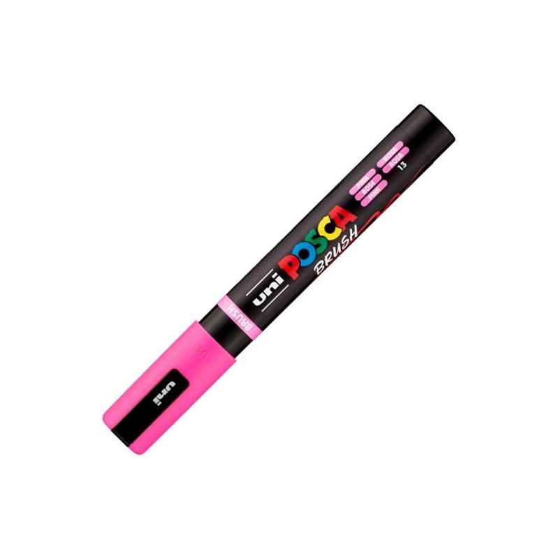 POSCA MARCADOR PC-5BR BRUSH PUNTA M SEMIFLEXIBLE ROSA