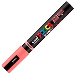POSCA MARCADOR PC-5BR BRUSH PUNTA M SEMIFLEXIBLE ROSA CORAL